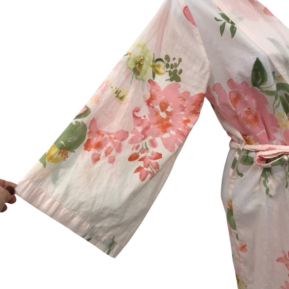 Plum Pretty Sugar Womens XS Pink Floral Wrap Around Robe - Picture 4 of 7